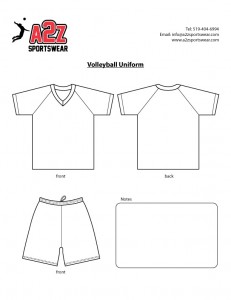 blank volleyball jerseys